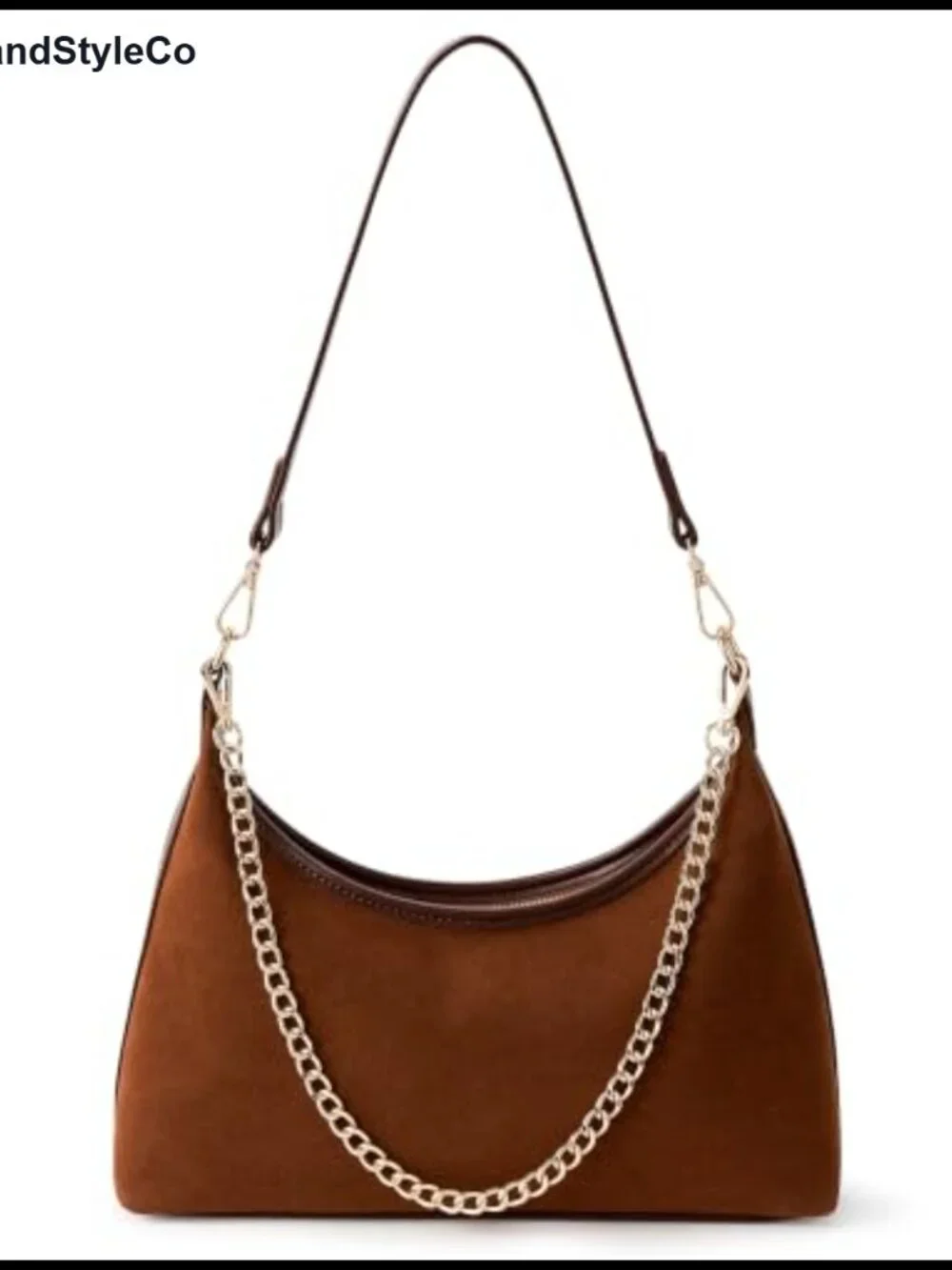 Women's Suede Small Hobo Purse Shoulder Handbag 3 Detachable Straps